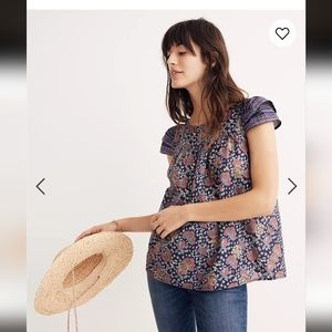 Madewell Story Top in Fan Floral Mix Sz 4